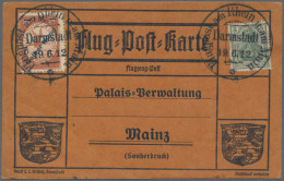 Deutsches Reich - Germania: 1912, Flugpost Am Rhein Und Am Main, 1 M "Gelber Hun - Brieven En Documenten