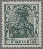 Deutsches Reich - Germania: 1918, Deutsches Reich Mit Wz., Kriegsdruck, 5 Pf. In - Unused Stamps