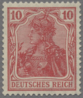 Deutsches Reich - Germania: 1919, Deutsches Reich Mit Wz., Kriegsdruck, 10 Pf. I - Ongebruikt