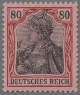 Deutsches Reich - Germania: 1918, Deutsches Reich Mit Wz., Kriegsdruck, 80 Pf. K - Unused Stamps