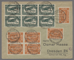 Deutsches Reich - Inflation: 1919, Flugpostmarken 6 Werte Der 10 Pfg. Als Ein Vi - Covers & Documents