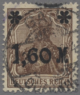 Deutsches Reich - Inflation: 1922, Germania Mit Mattglänzendem Überdruck, 1.60 M - Gebraucht