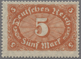 Deutsches Reich - Inflation: 1921, Freimarkenausgabe Wz. 1, 5 M. Ziffer Im Quero - Ungebraucht