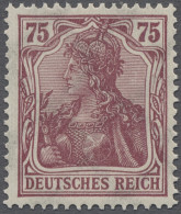 Deutsches Reich - Inflation: 1922, Germania, 75 Pf. Mit Wz. 2 (Waffeln), Die Sel - Ungebraucht