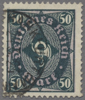 Deutsches Reich - Inflation: 1922, Posthorn Zweifarbig, 50 M. Mit Vierpaß-Wz., G - Used Stamps