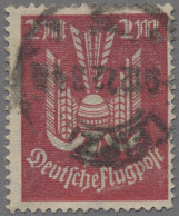Deutsches Reich - Inflation: 1922, Flugpost 3 Mark Dunkelgraublau/grau Gestempel - Oblitérés