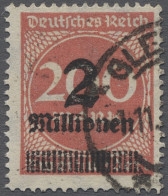 Deutsches Reich - Inflation: 1923, Freimarke 2 Millionen Auf 200 Mark Mattkarmin - Usati