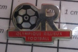 1517 Pin's Pins : BEAU ET RARE / SPORTS / CLUB FOOTBALL OLYMPIQUE RILLIEUX - Football