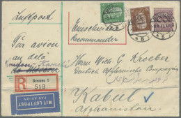 Deutsches Reich - Weimar: 1931, DESTINATION KABUL, R-Luftpostbrief Aus Bremen Na - Sonstige & Ohne Zuordnung