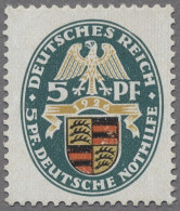 Deutsches Reich - Weimar: 1926, Nothilfe, Landeswappen II, 5 + 5 Rpf. Württember - Unused Stamps