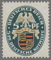 Deutsches Reich - Weimar: 1926, Nothilfe, Landeswappen II, 5 + 5 Rpf. Württember - Neufs