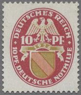 Deutsches Reich - Weimar: 1926, Nothilfe, Landeswappen II, Baden, 10 + 10 Pf. Mi - Nuevos