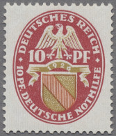 Deutsches Reich - Weimar: 1926, Nothilfe, Landeswappen II, 10 + 10 Pfg. Mit STEH - Nuevos