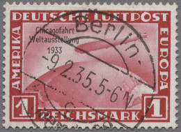 Deutsches Reich - 3. Reich: 1933, Chicagofahrt 3 Werte Komplett Jeweils Sauber G - Gebruikt