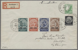 Deutsches Reich - 3. Reich: 1933, Nothilfeblock Gestempelt "REUTLINGEN Nr. 2 31 - Covers & Documents