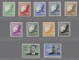 Deutsches Reich - 3. Reich: 1934, Flugpostmarken 11 Werte Komplett In, Bis Auf 8 - Neufs