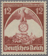 Deutsches Reich - 3. Reich: 1935, Reichsparteitag 12 Pfg. Mit Seitenverkehrtem W - Ungebraucht