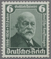 Deutsches Reich - 3. Reich: 1936, 50 Jahre Kraftwagen, 6 Rpf. Mit Dekorativem Pl - Unused Stamps