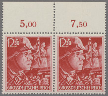 Deutsches Reich - 3. Reich: 1945, Parteiorganisationen, 12 + 38 Rpf. SS, Beide K - Ongebruikt