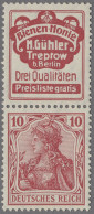 Deutsches Reich - Zusammendrucke: 1911, Senkrechter Zusammendruck Aus H-Blatt 6, - Zusammendrucke