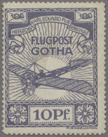 Deutsches Reich - Halbamtliche Flugmarken: 1912, Flugpost Gotha, Pilot Im Eindec - Poste Aérienne & Zeppelin