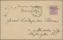 Deutsches Reich - Bahnpost: 1872/1919, Partie Von Sieben Karten Mit Bahnpost-Ent - Autres & Non Classés