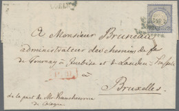 Deutsches Reich - Bahnpost: COELN - VERVIERS, 1872, L 3 Schwarz Auf Großer Brust - Autres & Non Classés