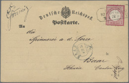 Deutsches Reich - Bahnpost: DRESDEN - REICHENBACH, 1874, Ra 3 Schwarz Auf 1 Gr., - Other & Unclassified