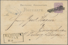 Deutsches Reich - Bahnpost: EMMERICH - CÖLN, 1875, Ra 3 Schwarz Nebengesetzt Auf - Altri & Non Classificati