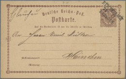 Deutsches Reich - Bahnpost: REICHENBACH - DRESDEN, 1873, L 3 Schwarz Auf Postkar - Andere & Zonder Classificatie