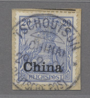 Deutsche Post In China - Stempel: TSCHOUTSUN; Freimarke 20 Pfg. Entwertet "TSCHO - Deutsche Post In China