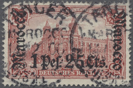 Deutsche Post In Marokko: 1905, DEUTSCHES REICH Ohne Wz., Alle Vier Querformate, - Marruecos (oficinas)