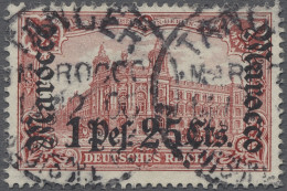 Deutsche Post In Marokko: 1905, DEUTSCHES REICH Ohne Wz., Alle Vier Querformate, - Morocco (offices)