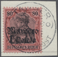 Deutsche Post In Marokko: 1906ff., DEUTSCHES REICH Mit Wz. 1, Die Werte 50 C. Au - Deutsche Post In Marokko