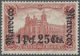 Deutsche Post In Marokko: 1906, DEUTSCHES REICH Mit Wz., Landesname "Marocco", 1 - Deutsche Post In Marokko