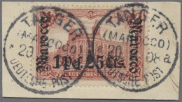 Deutsche Post In Marokko: 1908, Deutsches Reich Mit Wz., 1 M. Reichspostamt Mit - Marokko (kantoren)