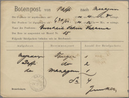 Deutsche Post In Marokko - Besonderheiten: 1900, BOTENPOST, Zweiseitig Gedruckte - Deutsche Post In Marokko