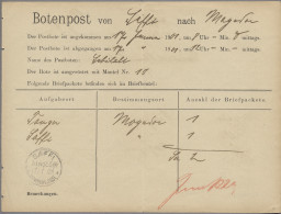 Deutsche Post In Marokko - Besonderheiten: 1901, BOTENPOST, Zweiseitig Gedruckte - Deutsche Post In Marokko