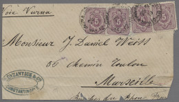 Deutsche Post In Der Türkei - Vorläufer: 1876, Pfennige, 5 Pf. Lebhaftgraupurpur - Turquie (bureaux)