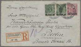 Deutsche Post In Der Türkei: 1897, Ganzsachenumschlag, Krone / Adler 10 Pfg. Mit - Turkse Rijk (kantoren)