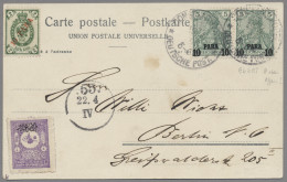 Deutsche Post In Der Türkei: 1904-1905, Germania Reichspost Mit Überdruck, Vier - Turchia (uffici)