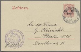 Deutsche Post In Der Türkei - Ganzsachen: 1910, Germania 10 Pfg. Mit Aufdruck "2 - Turquia (oficinas)