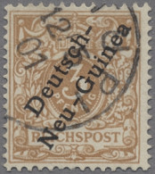 Deutsch-Neuguinea: 1897, Krone / Adler Mit Überdrück, Der Komplette Satz Gestemp - Nouvelle-Guinée