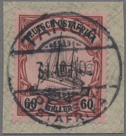 Deutsch-Ostafrika: 1909-1910, Kaiseryacht Mit Wz. 1, 60 Heller Dunkelrötlichkarm - Afrique Orientale