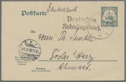 Deutsch-Ostafrika - Stempel: 1906, SEEPOST, Doppelkarte Kaiseryacht, 4 Heller, S - África Oriental Alemana