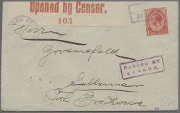 Deutsch-Südwestafrika - Stempel: 1916, AUS RAIL, Georg V., 1 P. Als EF Auf Brief - Deutsch-Südwestafrika