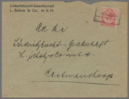 Deutsch-Südwestafrika - Stempel: 1916, AUS RAIL, Brief Der Lüderitzbucht-Gesells - Africa Tedesca Del Sud-Ovest