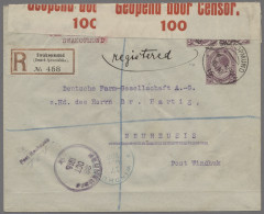Deutsch-Südwestafrika - Stempel: 1916, NEUHEUSIS, R-Brief Aus Swakopmund Mit Deu - Deutsch-Südwestafrika