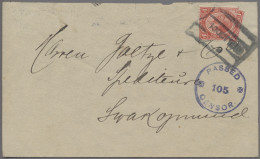 Deutsch-Südwestafrika - Stempel: 1916, OTAVIFONTEIN, Beschädigte Georg V. 1 P.-M - Sud-Ouest Africain Allemand