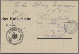 Deutsch-Südwestafrika - Stempel: 1916, OUTJO, Negativstempel "OUTJO / P.O." Auf - Sud-Ouest Africain Allemand